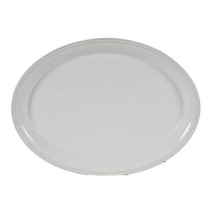 A&B Home 21x16 White Oval Platter