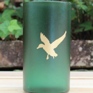 Bentley 20 Oz Glassware. Green/gold Duck