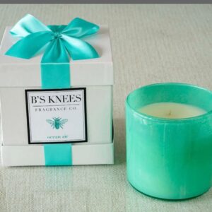 B's Knees Ocean Air 3-Wick Turquoise Candle