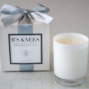 B's Knees Santa Elena 1-wick White Candle