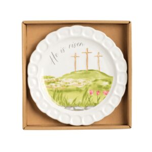 Mud Pie Easter Boxed Cross Plate
