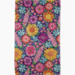 Geometry Spring Blooms Tea Towel