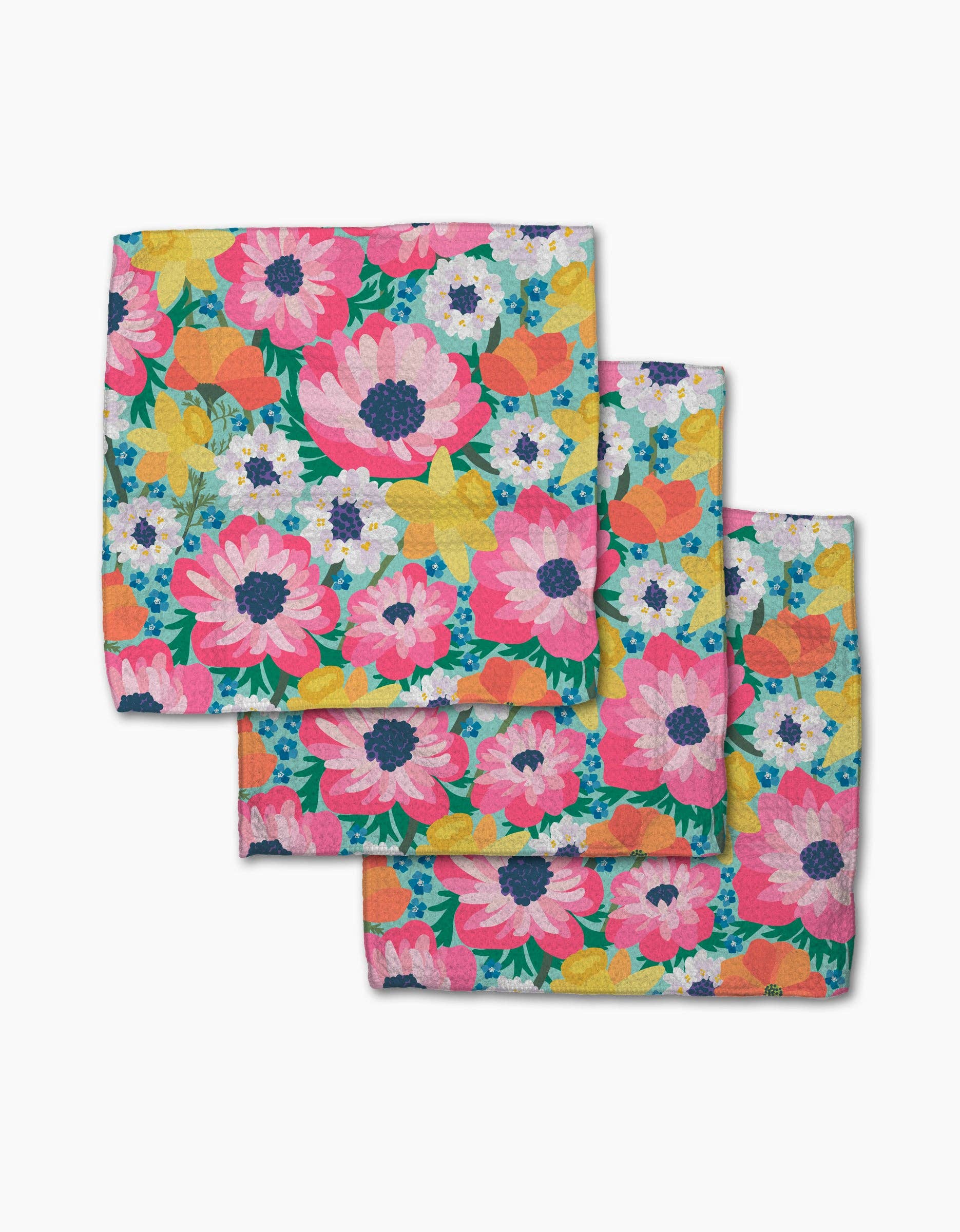 Geometry Spring Meadow Dishcloth Set 1 Geometry Spring Meadow Dishcloth Set