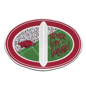 Magnolia Lane Never Lost A Tailgate 2 Section Melamine Plate