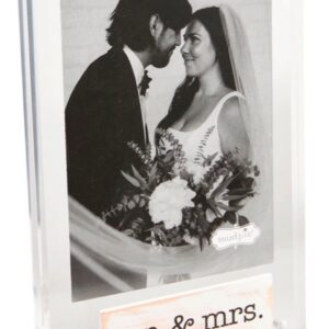 Mud Pie Acrylic Plaque Mr Mrs Frame; 8 1/4 " x 5 "