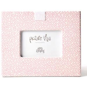Happy Everything Pink Small Dot Mini Rectangle Frame