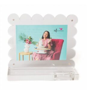 Nora Fleming Clearly A-Nora-Ble Scalloped Acrylic Frame