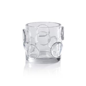 Zodax Celeste Glass Candle Holder, Clear