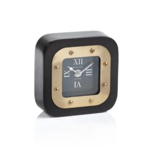 Zodax Clock Mark Lane Black Table 7x7