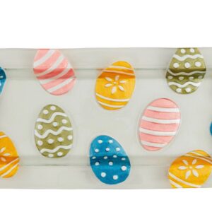Mud Pie Glass Easter Egg 7 1/4 x 15 Platters