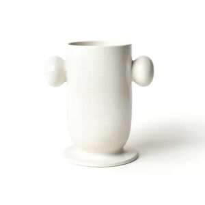Coton Colors Large White Vase with Knob Handles