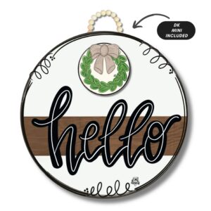 DK Stained Striped "Hello" Hanger