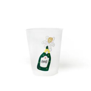 Happy Everything Champagne Frosted Plastic Cups Set