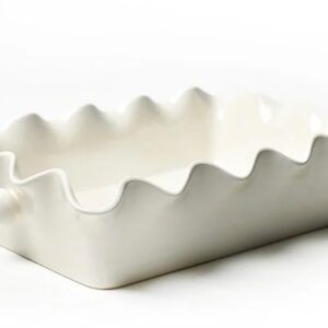 Coton Colors Signature White 14 Ruffle Casserole