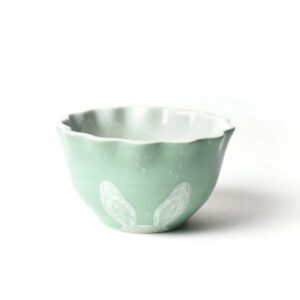 Coton Colors Speckled Rabbit Ruffle Appetizer Bowl