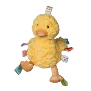 Taggies Stuffed Animal Huggable Plush Soft Toy with Sensory Tags - Dunkin Duck