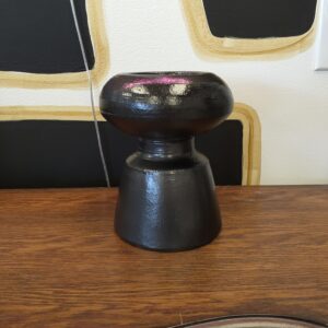 Black Pedestal Vase - Small