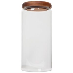 Glass Jar with Acacia wood lid - 42 oz