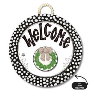 DK Black and White Dot Door Hanger w/ room for mini