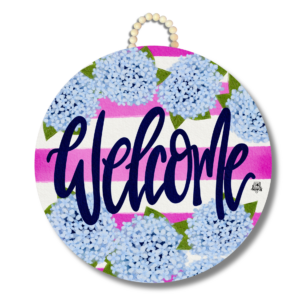 DK Hydrangea "Welcome" Door Hanger
