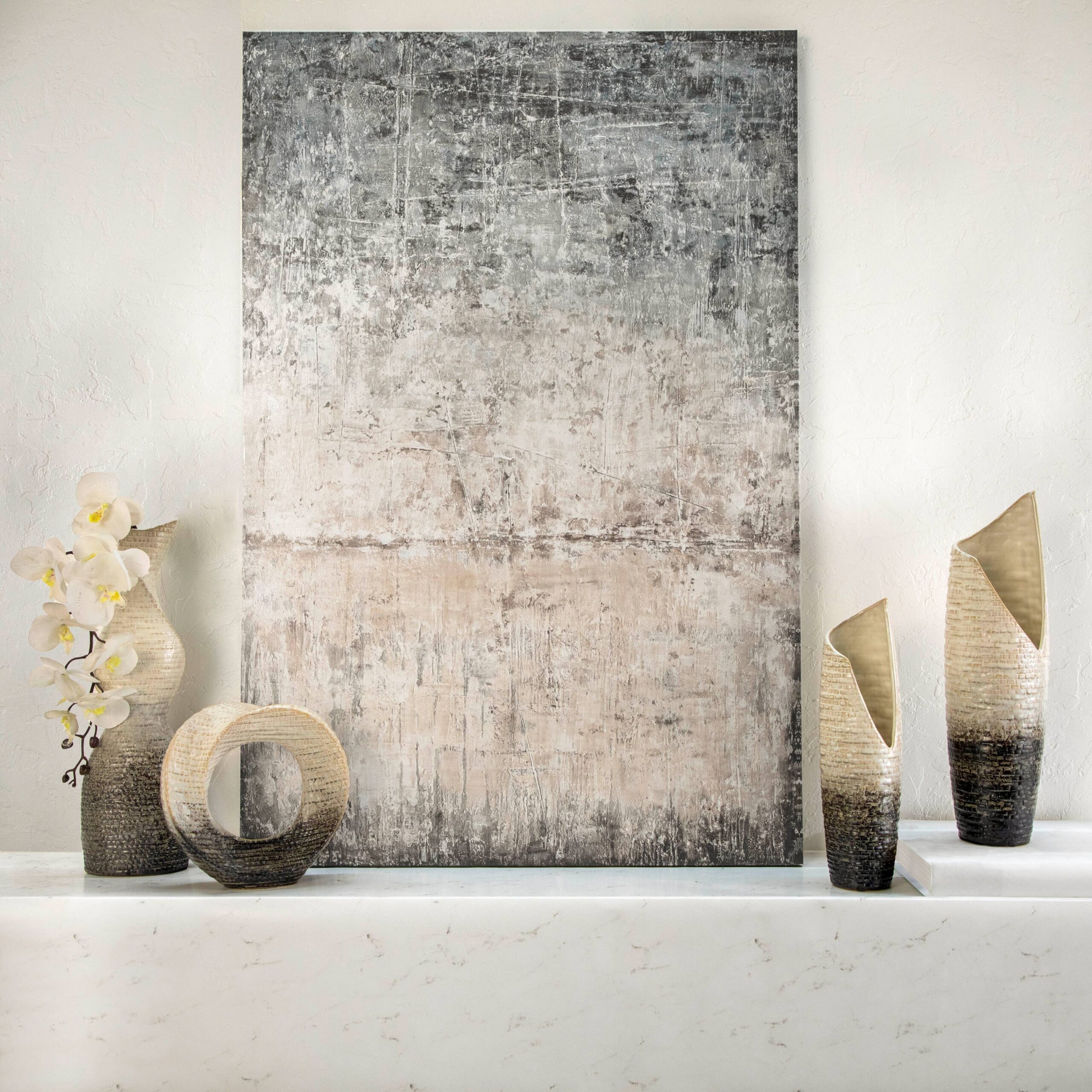 Sagebrook Ivory 10 in. Ceramic Abstract Circular Cutout Sculpture 1 Sagebrook Ivory 10 in. Ceramic Abstract Circular Cutout Sculpture