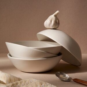 Gharyan Stoneware White Soup Bowl