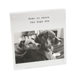 Mud Pie 4x6 Acrylic Dog Bone Frame; 6 1/2" x 7"