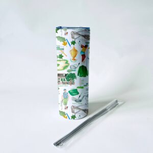 Golf Alphabet Pattern Tumbler 20 oz