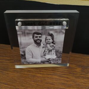 Mud Pie Silver Acrylic Mini Dad Frame