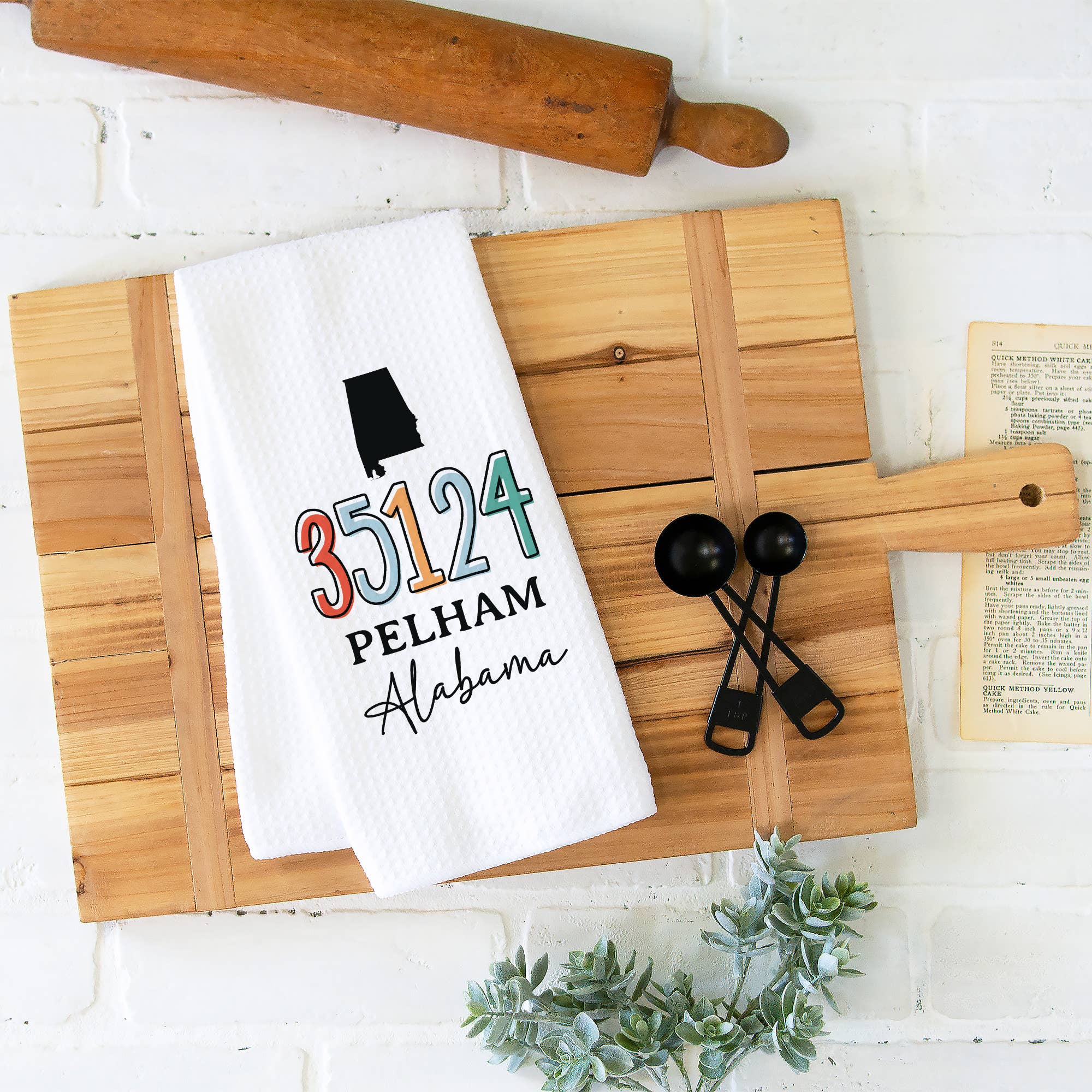 Custom Localization Dish Towel, Zip Code City State 1 Custom Localization Dish Towel, Zip Code City State