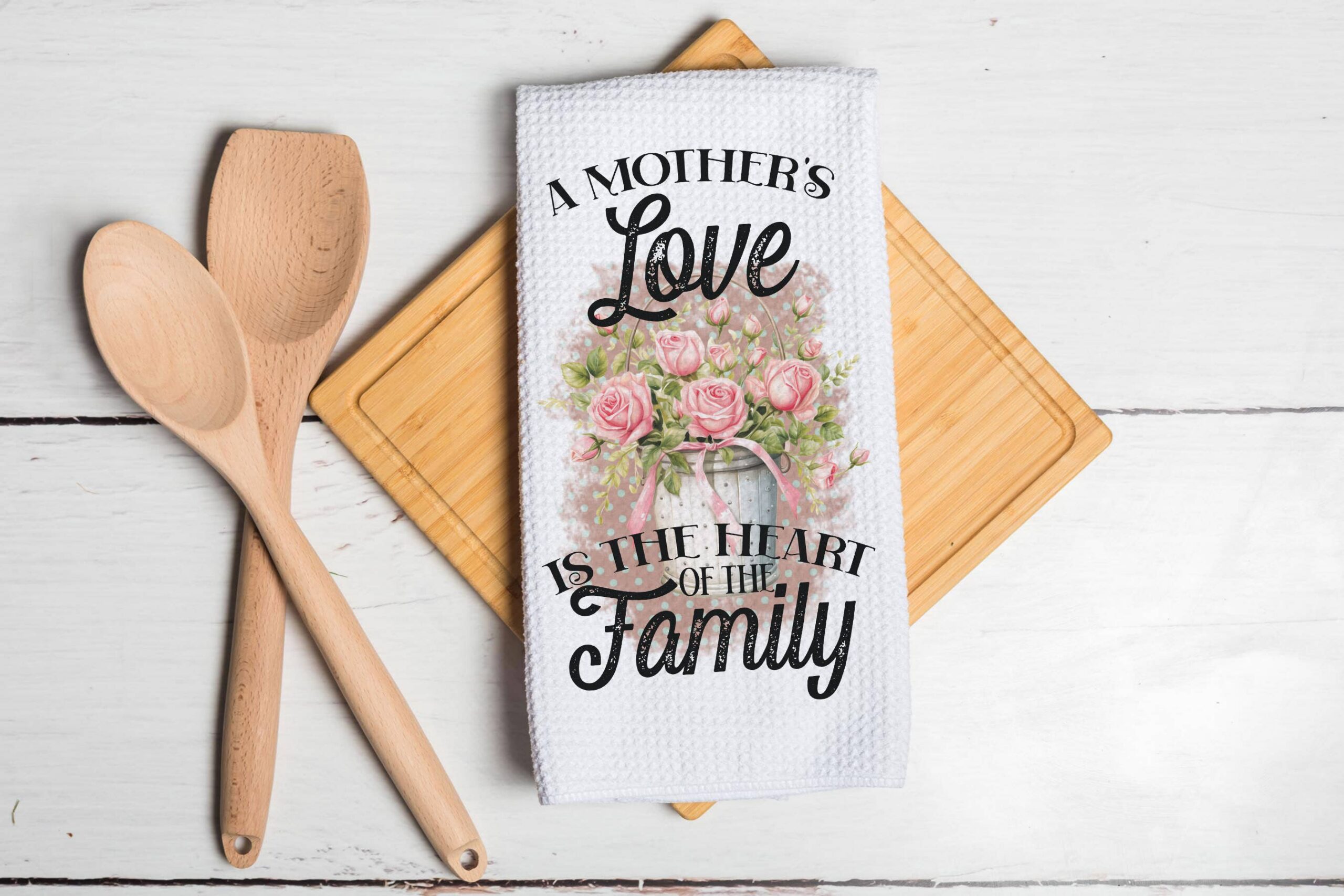 Floral Mom Towel Spring Floral Kitchen Mothers Day Gift 1 Floral Mom Towel Spring Floral Kitchen Mothers Day Gift