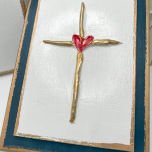 Coddiwomple Cross with heart panel | divine mercy Valentine Easter love