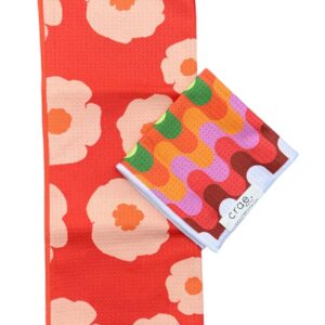 Crae Daisy Glazed/Ziggy: Double Sided-Hand Towel Washcloth Set