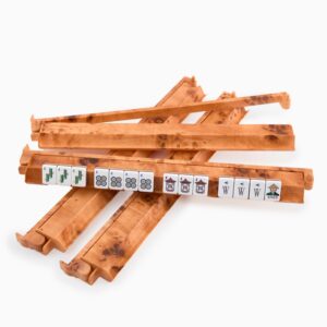 Oh My Mahjong Burl Rack & Pusher Set