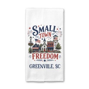 Canary Road 4th July City State Custom USA Patriotic Kitchen Towel