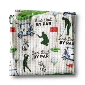 Canary Road Fathers Day Golf Kitchen Towel Gift Best Dad Sport Golfer