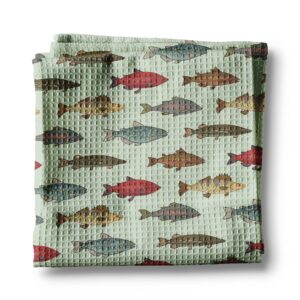Canary Road Fathers Day Fish River Fisherman Cabin Kayak Kitchen Towel