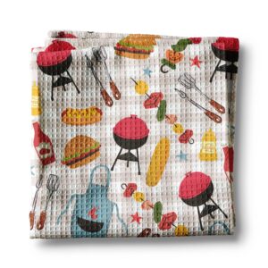 Canary Road Fathers Day BBQ Grill Kitchen Towel Summer Cookout Gift
