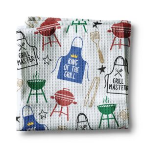 Canary Road Fathers Day BBQ Grill Kitchen Towel Summer Cookout Gift