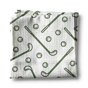 Canary Road Golf Golfer Fathers Day Men Kitchen Towel Waffle Gifts