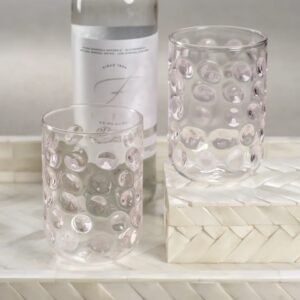 Zodax Pink Glass Tumbler S/4