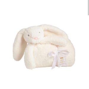 Mud Pie Ivory Cuddle Bunny Blanket