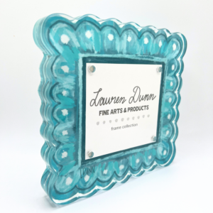Hailey Westbrook 23 Lauren Dunn TEAL SCALLOPS ACRYLIC FRAME