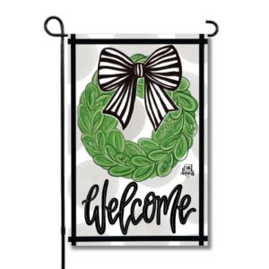 Dk Design Black And White Bow Wreath Glam