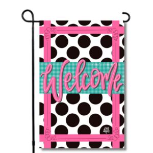 Dk Design Polka Dot Gingham Welcome Garden Glam