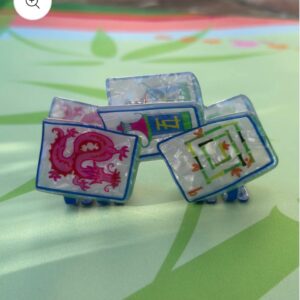 Mahjong Moxie hair clip