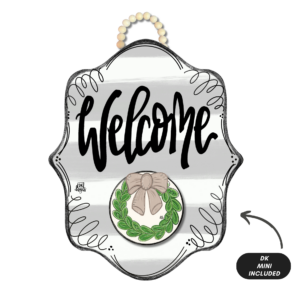 DK Design Stripe Bloom "Welcome" Hanger + Mini