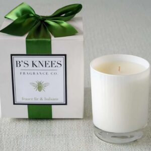 B's Knees Fraser Fir & Balsam 1 Wick White Candle