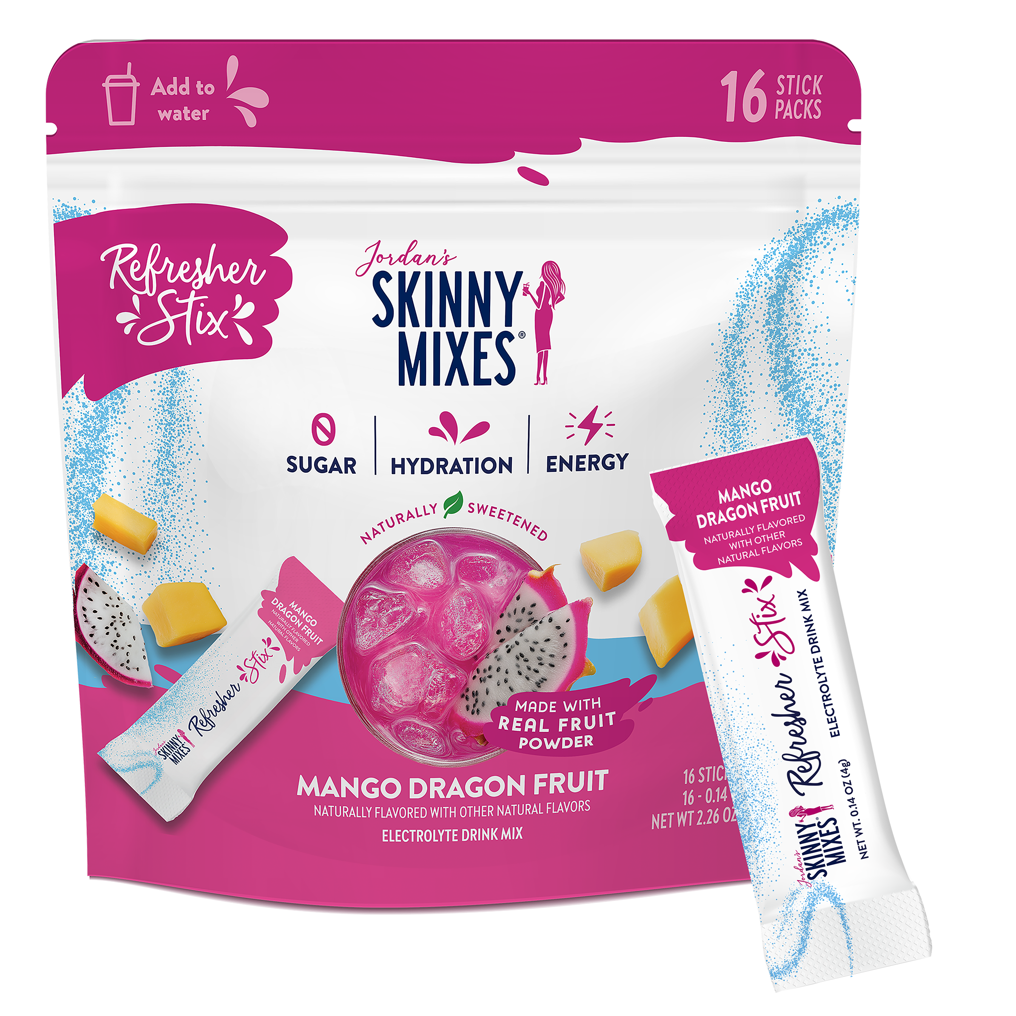 Refresher Stix 16 ct - Mango Dragon Fruit 1 Refresher Stix 16 ct - Mango Dragon Fruit