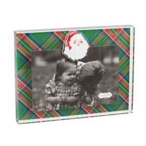 Mud Pie Santa Tartan Acrylic Frame